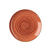 Тарелка мелкая 26см, без борта, Stonecast, цвет Spiced Orange SSOSEV101