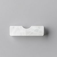 *Подставка для палочек 6х2,5см h1,5см, стекло, серия FREEZE SLAB, цвет белый FS-SH-WT