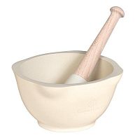 Ступка с пестиком 14см, керамика, цвет кремовый, серия Natural Chic 025502
