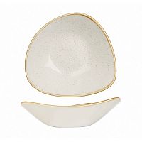 Салатник треугольный 0,60л d23,5см, без борта, Stonecast, цвет Barley White SWHSTRB91