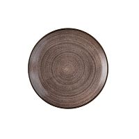 Тарелка мелкая 26см, без борта, Stonecast Raw, цвет Brown SRBREV101