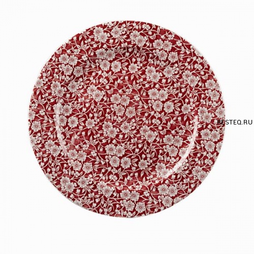 Тарелка мелкая 30,5см Vintage Prints, цвет Cranberry Victorian Calico CACVP111