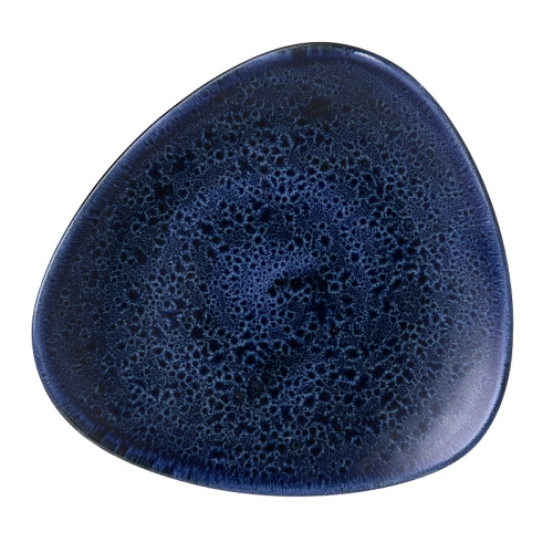 Тарелка мелкая треугольная 22,9см, без борта, Stonecast Plume, цвет Ultramarine PLULTR91
