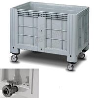 Контейнер для овощей 470л IBOX, 120х80см h80см, с краном, п/э высокой плотности, цвет серый 11.602F.