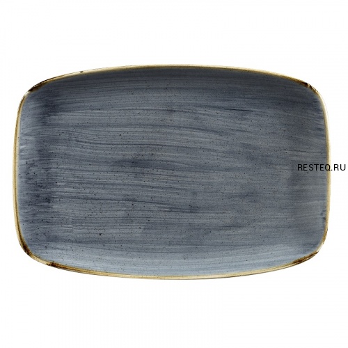 Блюдо прямоугольное CHEFS 35,5х24,5см, без борта, Stonecast, цвет Blueberry SBBSXP141