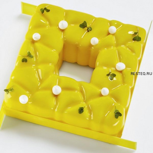 Форма для мороженого/суфле 3D "Квадрат" 150х150мм h55мм (объем 1,0л), силикон KE037S