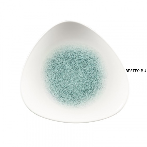 Тарелка мелкая треугольная 22,9см, без борта, цвет Raku Jade Green, Studio Prints RKJGTR91