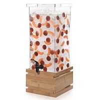 Диспенсер BEVERAGE для сока, 11,4л 24,9х24,9см h44,7см, бамбук/акрил LD147