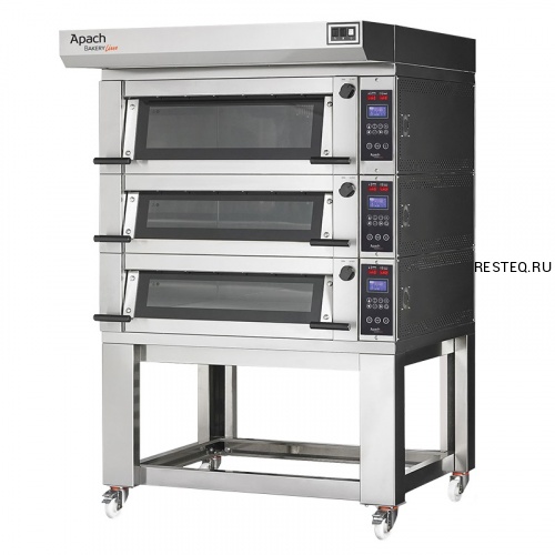 Печь подовая с подставкой без направляющих Apach Bakery Line E2PSK2L DPBI-T БЕЗ ПАРОУВЛАЖНЕНИЯ