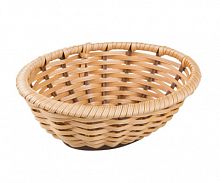 Корзина для хлеба овальная 185x145см h6.5см, полиротанг, золотой, 9003/E03
