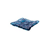 Блюдо презентационное стеклянное «Море» голубое 15х14см, Mar-Blue XGLAS-1512B