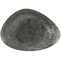 Блюдо треугольное CHEFS 35,6х25см, без борта, цвет Raku Quartz Black, Studio Prints RKBQTC361