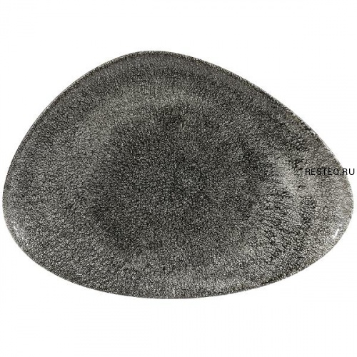 Блюдо треугольное CHEFS 35,6х25см, без борта, цвет Raku Quartz Black, Studio Prints RKBQTC361