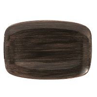 Блюдо прямоугольное CHEFS 35,5х24,5см, без борта, Stonecast Patina, цвет Iron Black PAIBXP141