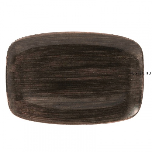 Блюдо прямоугольное CHEFS 35,5х24,5см, без борта, Stonecast Patina, цвет Iron Black PAIBXP141