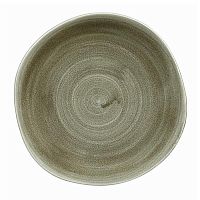Тарелка мелкая "Волна" 26,4см, без борта, Stonecast Patina, цвет Burnished Green PABGOG101