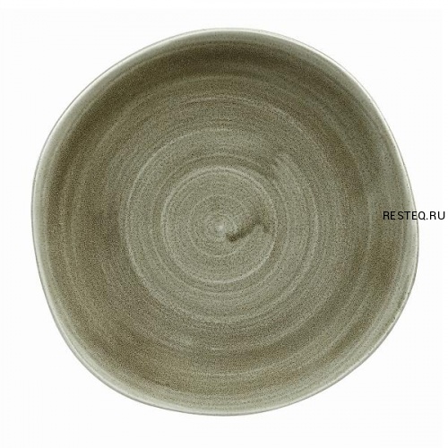 Тарелка мелкая "Волна" 26,4см, без борта, Stonecast Patina, цвет Burnished Green PABGOG101