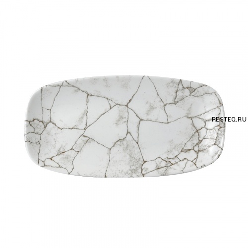 Блюдо прямоугольное CHEFS 29,8х15,3см, без борта, цвет Kintsugi Agate Grey, Studio Prints KTAGXO111