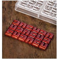 Форма д/шок. "Chocolate Bar Ola" 155х77мм h10мм, 100гр, 3 ячейки, п/к PC5003
