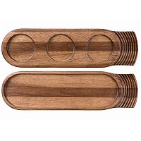 Блюдо сервировочное 48х14см, двухстороннее, дерево, Igneous Wood ZCAWIGT31