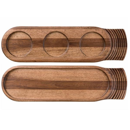 Блюдо сервировочное 48х14см, двухстороннее, дерево, Igneous Wood ZCAWIGT31