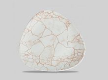 Тарелка мелкая треугольная 19,2см, без борта, цвет Kintsugi Coral, KTAMTR7 1