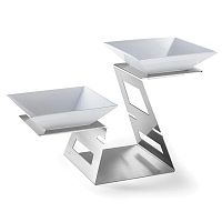 Этажерка SWAN с салатниками, 59,4х27,3см h36,3см, нерж.сталь SM221