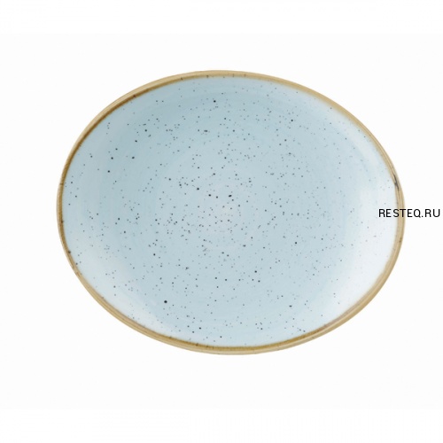 Блюдо овальное 19,2см, без борта, Stonecast, цвет Duck Egg Blue SDESOP71