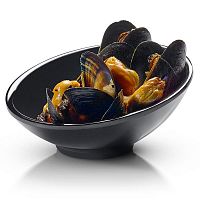 Набор емкостей для закусок Serveware 10х10см h4,8см, 12шт., меламин, цвет черный MEL001