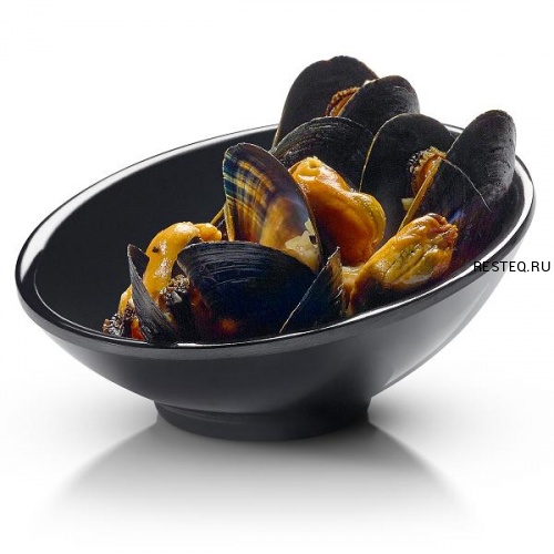 Набор емкостей для закусок Serveware 10х10см h4,8см, 12шт., меламин, цвет черный MEL001