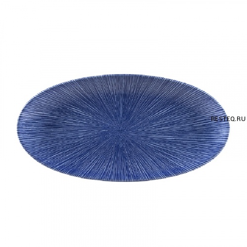 Блюдо овальное CHEFS 34,7х17,3см, без борта, цвет Agano Blue, Studio Prints AGBUOV351