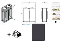 ШКАФ ВИННЫЙ ENOFRIGO WINE LIBRARY 20 4V 2P H2200 VT E ЦВЕТ ABET 879+ВЫНОСНОЙ АГРЕГАТ+ПОЛКИ P