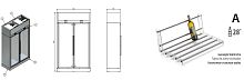 ШКАФ ВИННЫЙ ENOFRIGO WINE LIBRARY 20 2P WALL H260 P60 VT W ЧЕРНЫЙ + ПОЛКИ A